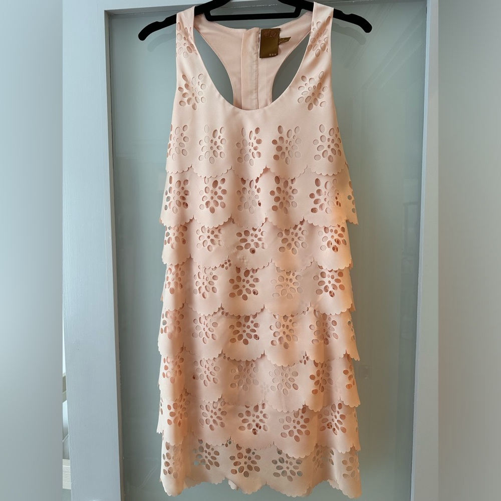 Ali Ro Cut Out Scalloped Tiers Racerback Sleeveless Dress - Size 2